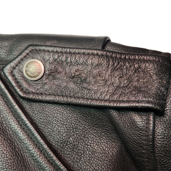 Vintage 1997 Harley-Davidson Leather Moto Jacket XL USA Made - Picture 15 of 16